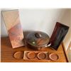 Image 2 : Studio Pottery Serving Pieces and Wood Plates