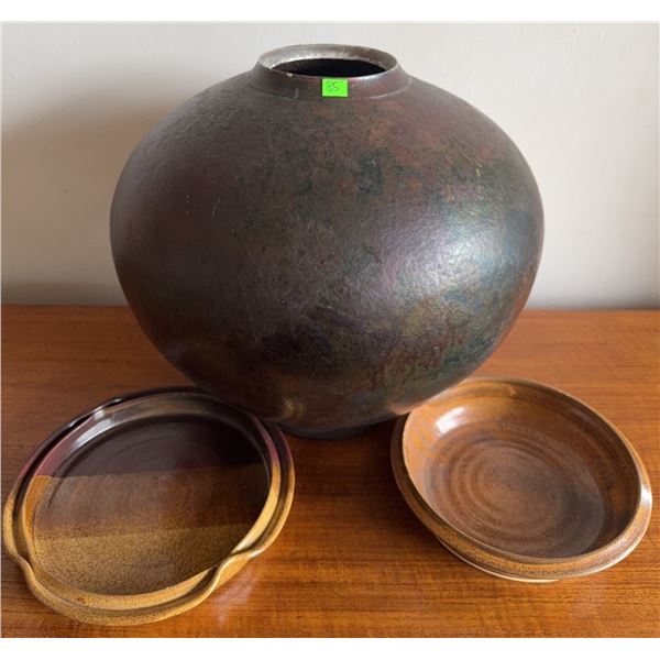 Studio Pottery Group with Signed B Danbrook and D Markings