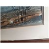 Image 2 : Framed Watercolour Landscape Painting with Trees