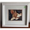 Image 1 : Framed Floral Print - magnolia watercolor ALL 0003 Signed Hallen