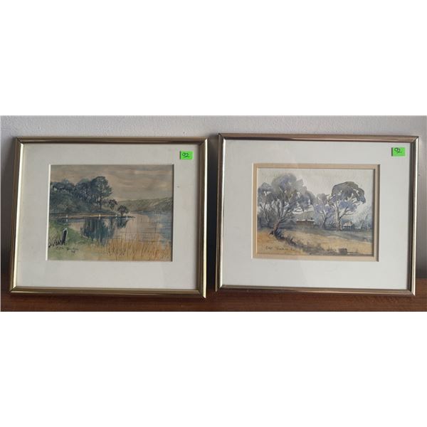 Framed Eric Tonkin Watercolour Landscapes