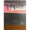 Image 3 : Framed Watercolour Landscape Painting with Forest Silhouette