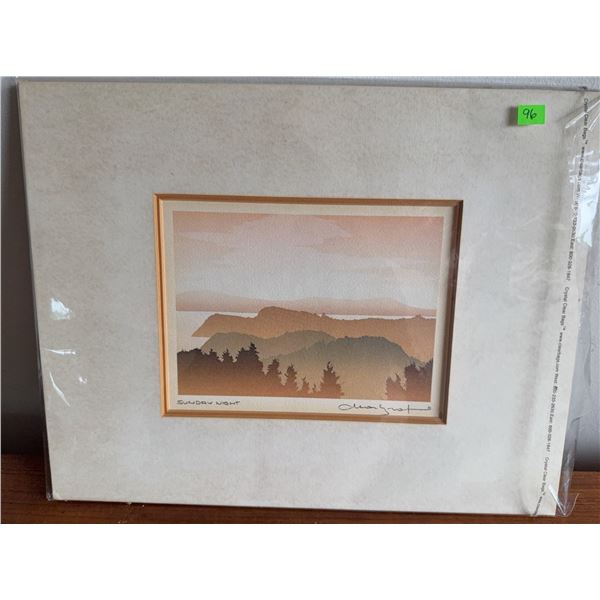 Matted Print "Sunday Night" by Alan Grant