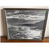 Image 1 : Framed Black and White Beach Photograph