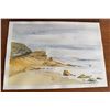 Image 2 : Two Jan Fraser Artworks: Framed Mixed Media and Unframed Watercolour Seascape