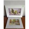 Image 1 : Two D. Congher Watercolour Landscape Paintings Matted