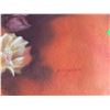 Image 4 : 2 Artworks: Abstract Dot Painting and Floral Cactus Pastel (With Measurements)