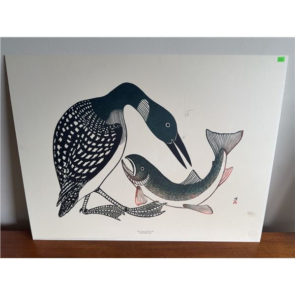 Kananginak Pootoogook Print The Loon and The Fish
