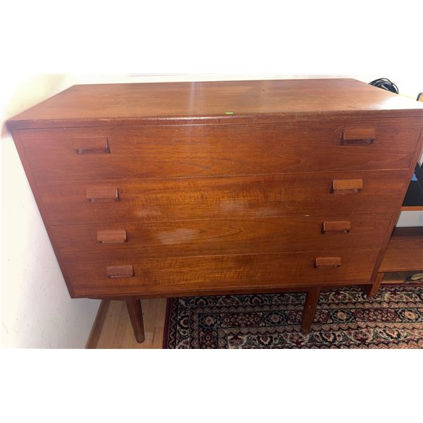 Mid-Century Style Four-Drawer Wood Dresser