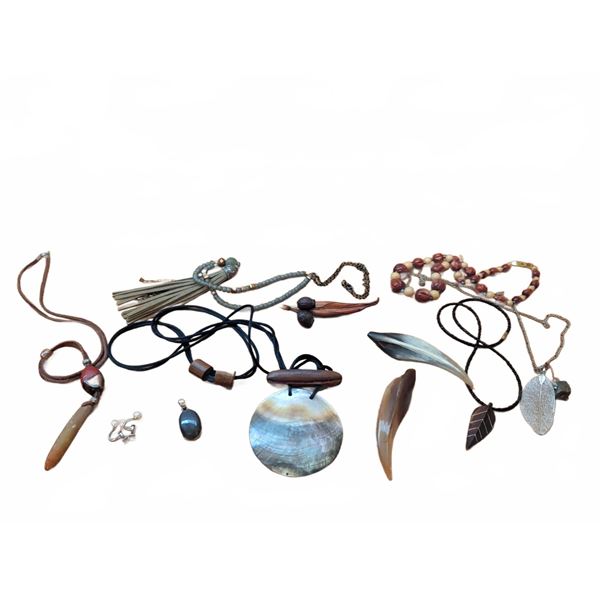 Costume Jewellery Lot with Necklaces, Earrings, and Pendants