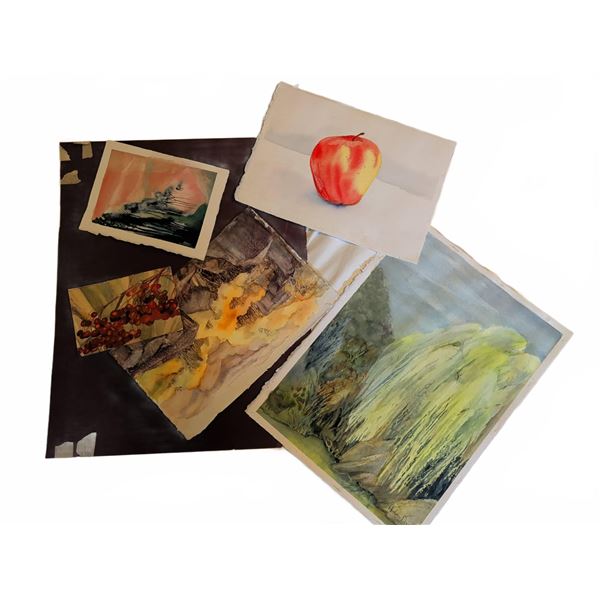 Five Watercolour Original Artworks on Paper by Helen Davies