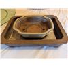 Image 4 : Lot: Bonsai Pots, Lantern, Mat, and Glass Plate
