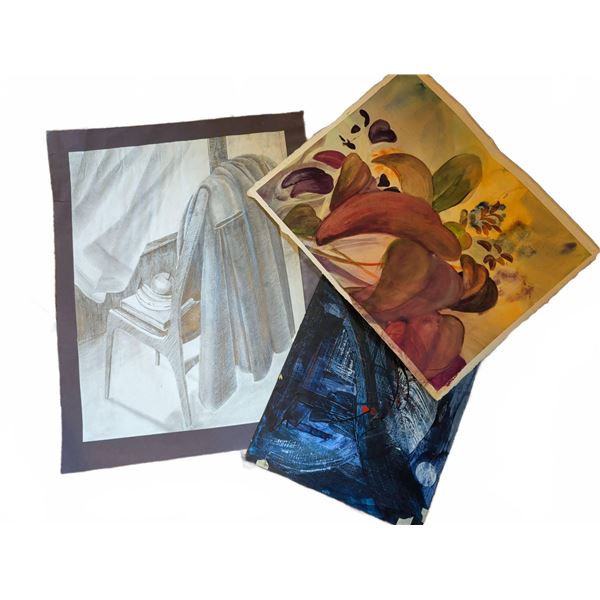 Three Original Works by Helen Davies – Mixed Media Artworks