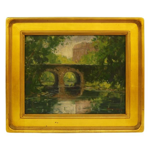 Robert Schneider - Bronx River Oil Painting