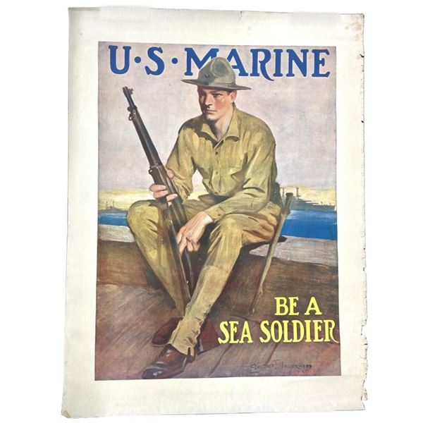 WWI - Be a Sea Soldier - Marine Recruitment Poster
