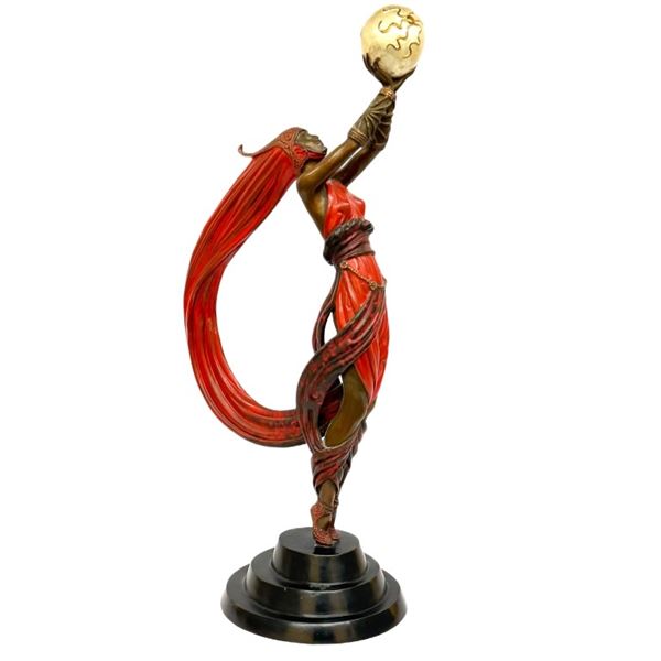Erte - The Globe - Art Deco Bronze Sculpture
