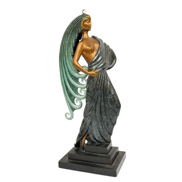 Erte - Beauty and the Beast - Bronze Sculpture
