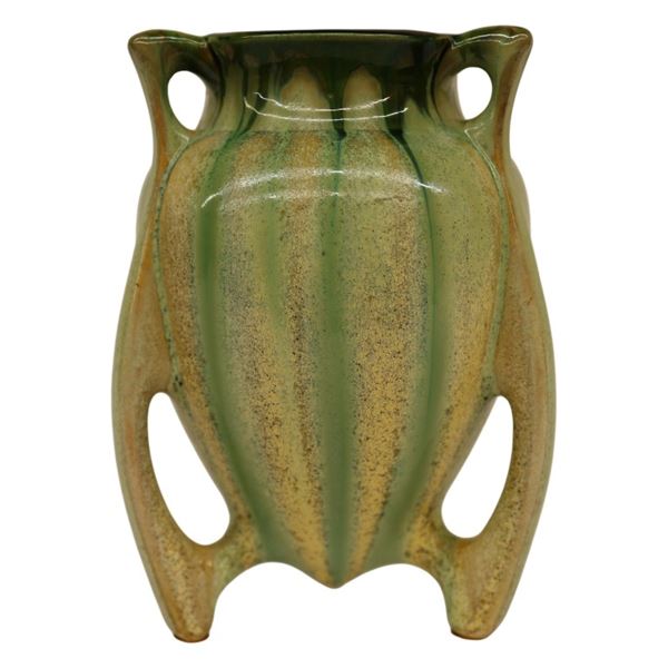 Thulin, Belgium Drip Glaze Tripod Vase
