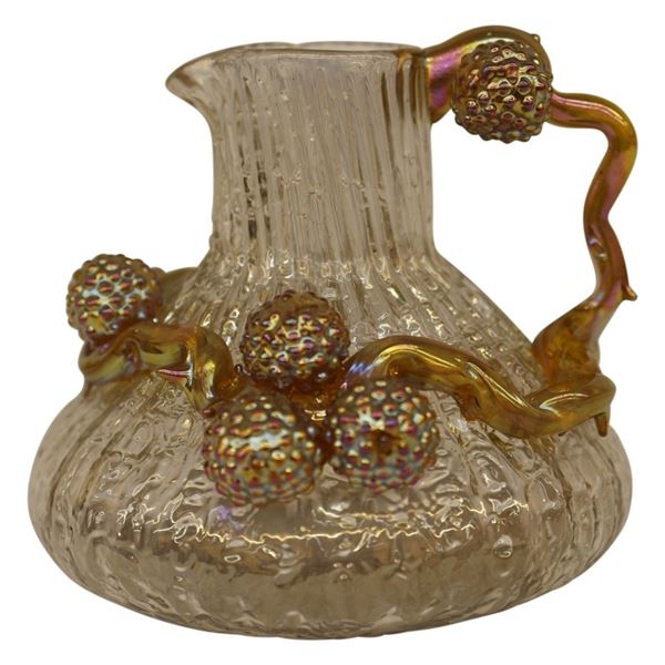 Loetz Ausfuehrungen Iridescent Art Glass Pitcher