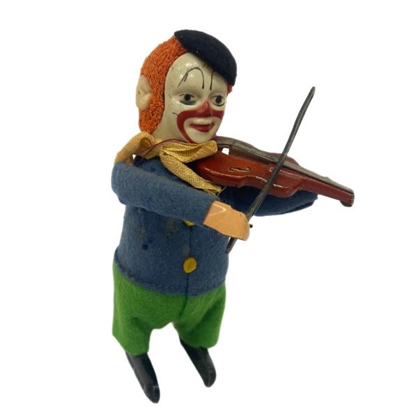 Schuco Wind-Up Solisto Clown With Violin Toy