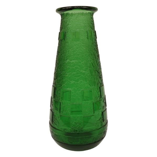 Daum Nancy 14" Green Art Glass Vase