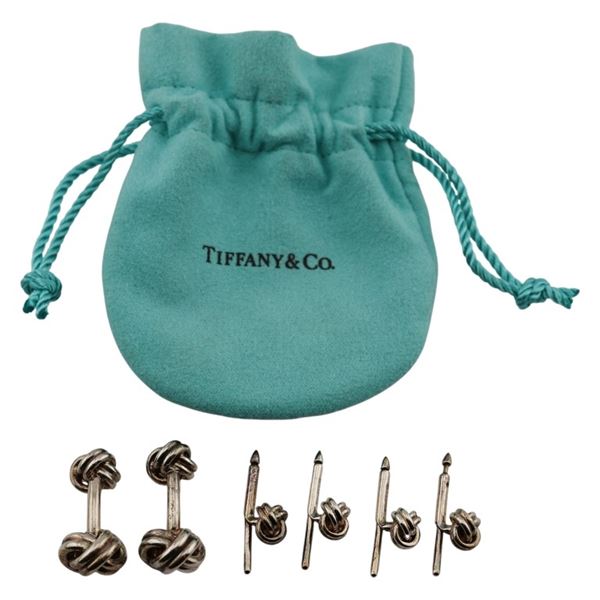 Tiffany & Co. Sterling Tuxedo Cufflink Stud Set