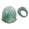 Image 13 : Two Piece Jade Lot: Ring & Pendant