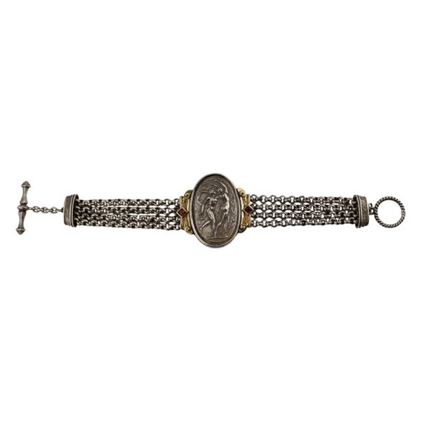Seidengang Sterling 18K Roman Bas Relief Bracelet