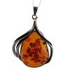 Image 1 : Modernist Sterling Silver Baltic Amber Pendant