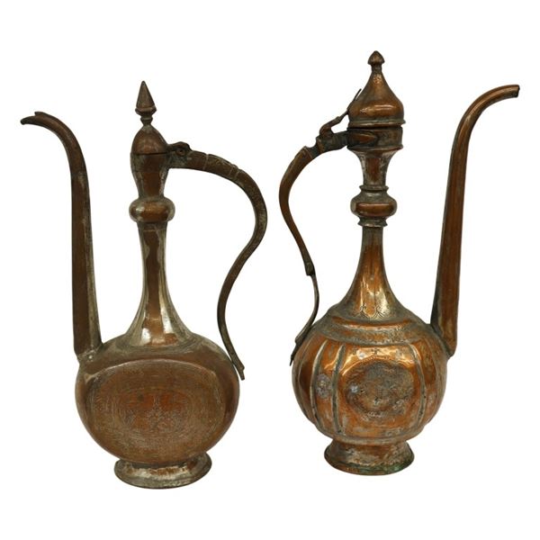 Islamic Copper Water Pitcher Pair