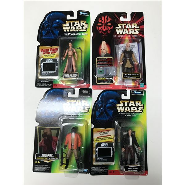 LOT OF 4 STAR WARS ACTION FIGURES IN ORIGINAL PACKAGING