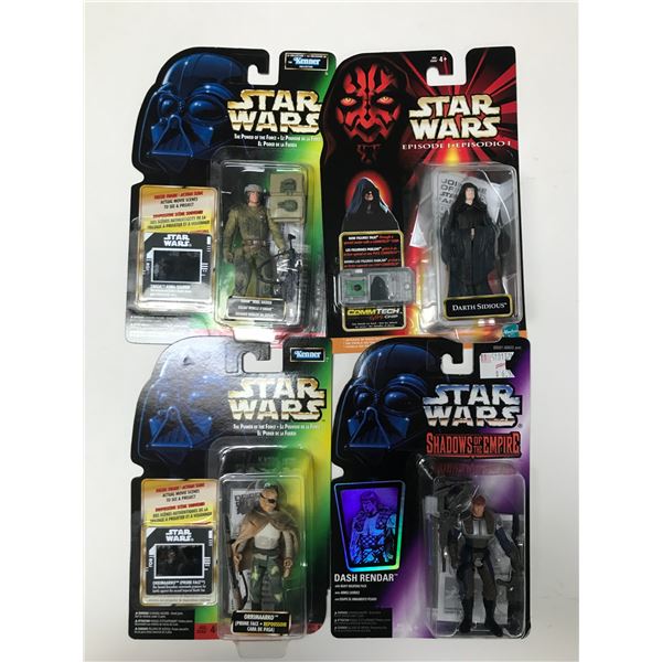 LOT OF 4 STAR WARS ACTION FIGURES IN ORIGINAL PACKAGING
