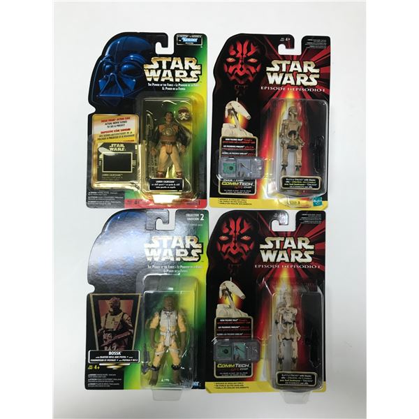 LOT OF 4 STAR WARS ACTION FIGURES IN ORIGINAL PACKAGING