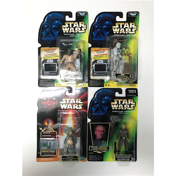 LOT OF 4 STAR WARS ACTION FIGURES IN ORIGINAL PACKAGING
