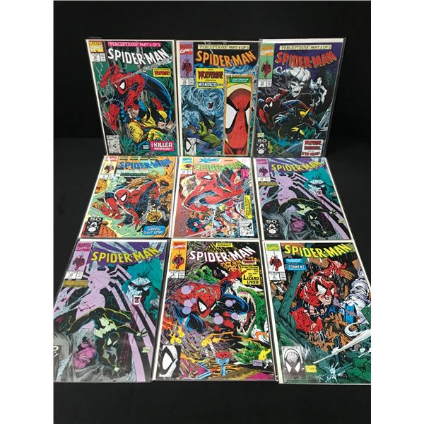 LOT OF 9 SPIDERMAN COMICS - MARVEL COMICS
