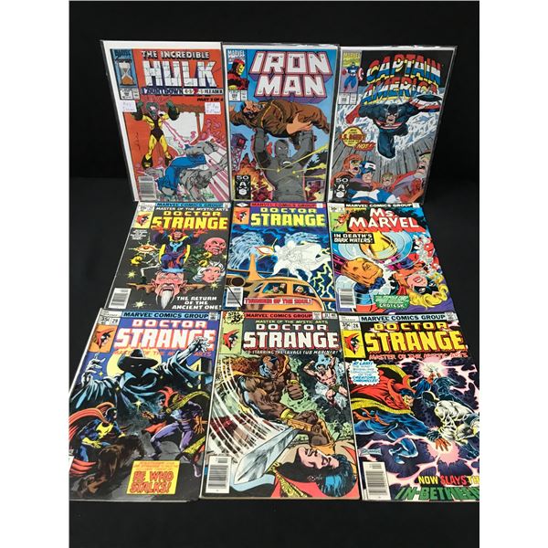 LOT OF 9 MIXED TITLE COMICS - MARVEL COMICS