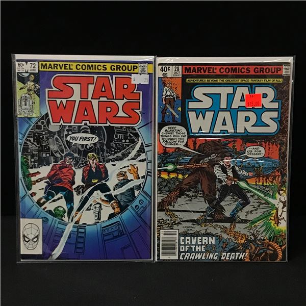 LOT OF 2 STAR WARS COMICS - MARVEL COMICS