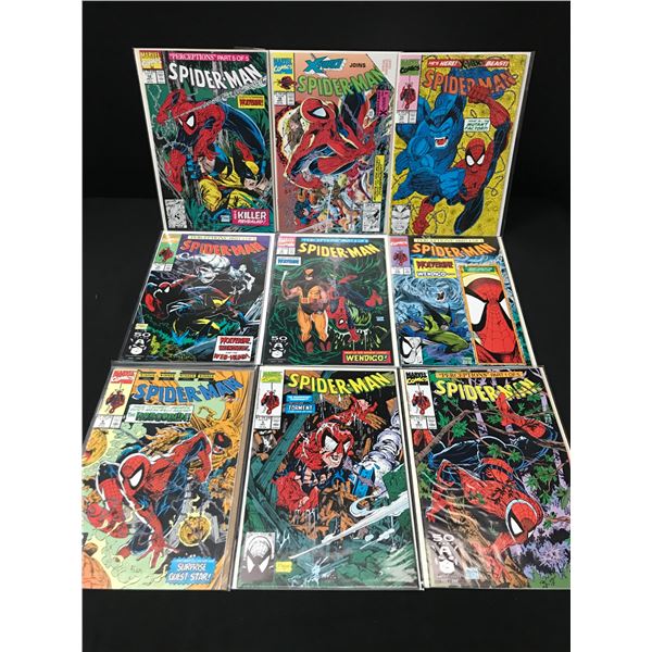 LOT OF 9 SPIDERMAN COMICS - MARVEL COMICS