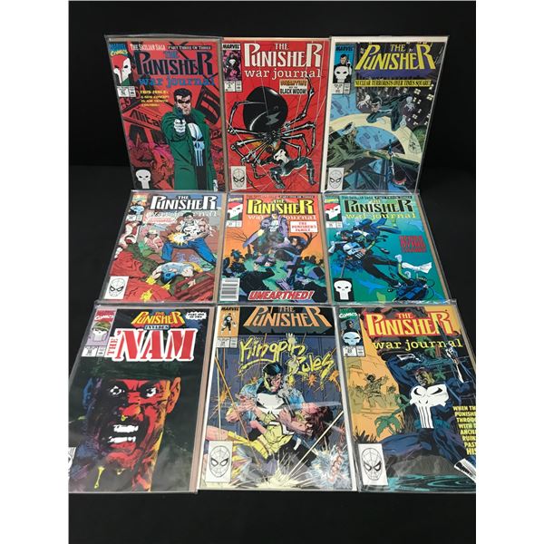 LOT OF 9 PUNISHER COMICS - MARVEL COMICS