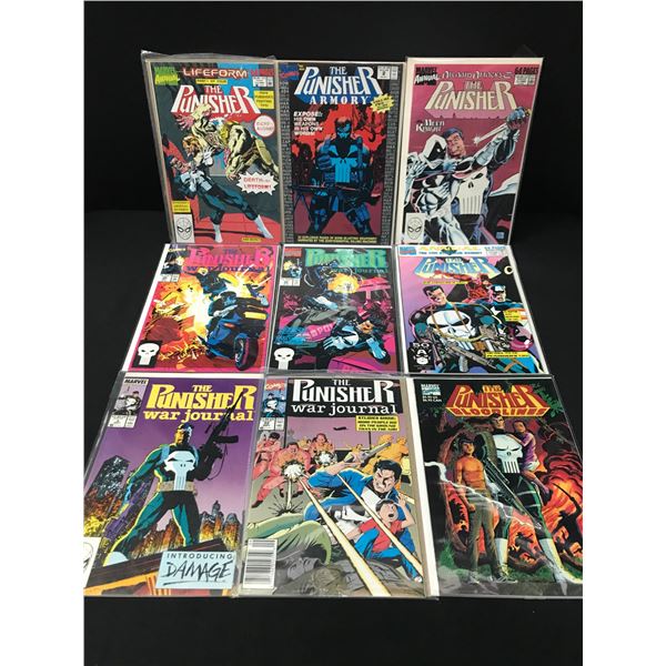 LOT OF 9 PUNISHER COMICS - MARVEL COMICS