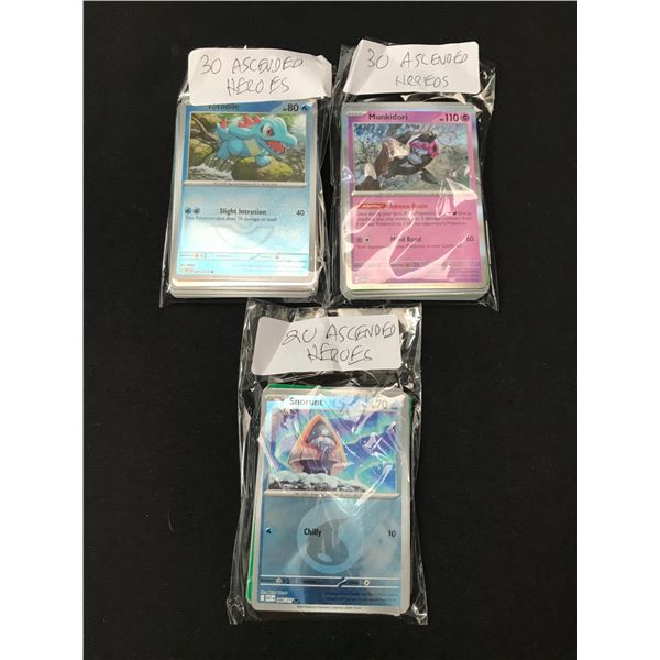 LOT OF 80 POKEMON TCG ASCENDED HEROES TRADING CARDS
