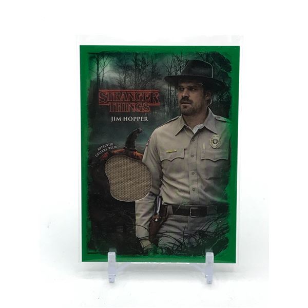 TOPPS NETFLIX STRANGER THINGS JIM HOPPER UNIFORM SHIRT PATCH TRADING CARD