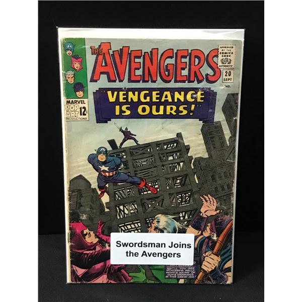 THE AVENGERS #20 SWORDSMAN JOINS THE AVENGERS - MARVEL COMICS