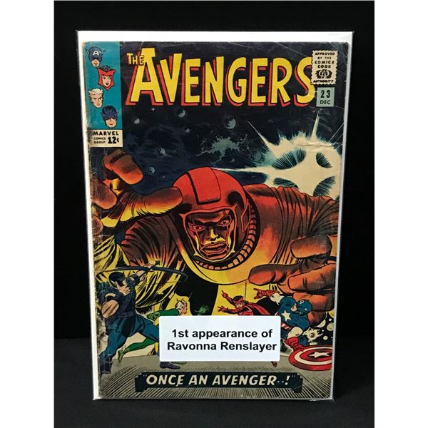 THE AVENGERS #23 1ST APP OF RAVONNA RENSLAYER - MARVEL COMICS