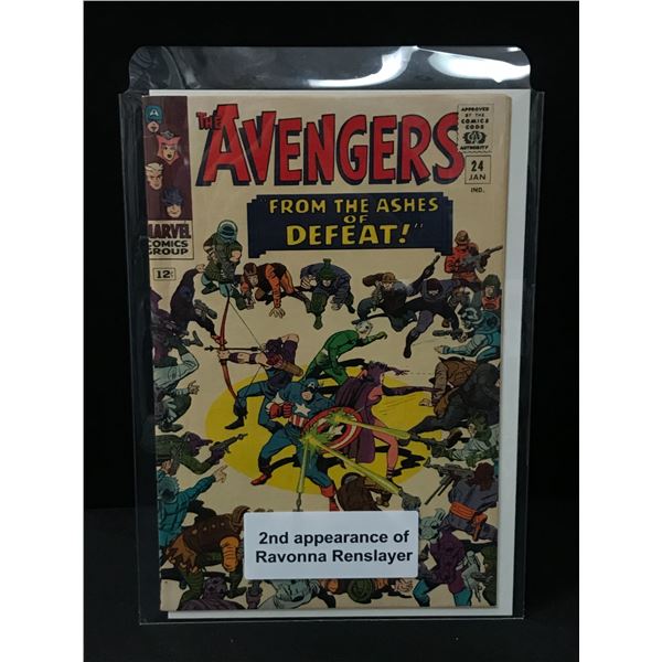 THE AVENGERS #24 2ND APP OF RAVONNA RENSLAYER - MARVEL COMICS