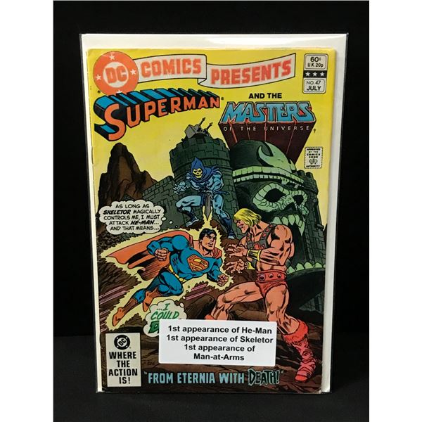 DC COMICS PRESENTS SUPERMAN AND THE MASTERS OF THE UNIVERSE 1ST APP H-MAN & SKELETOR - DC