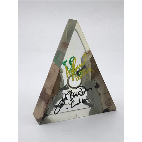 QUAD SIGNED L.O.T.R LIGHT ASTON, WOOD, SERKIS AND RHYS DAVIES - WWOC COA