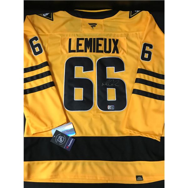 MARIO LEMIEUX SIGNED PITTSBURGH PENGUINS CUSTOM HOCKEY JERSEY - ELITE COA