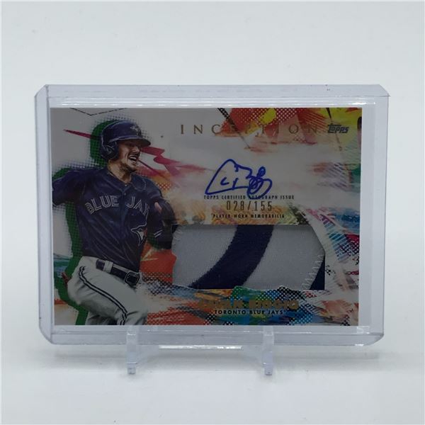 2020 TOPPS INCEPTION BASEBALL CAVAN BIGGIO SIGNED PATCH ROOKIE CARD 28/155