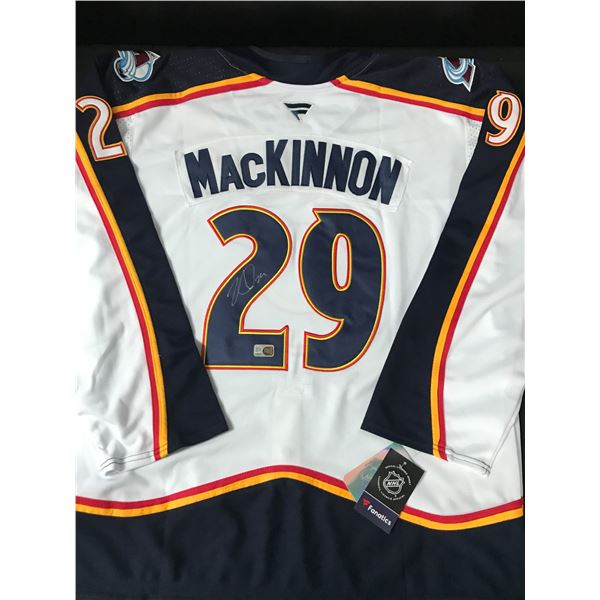 NATHAN MACKINNON SIGNED COLORADO AVALANCHE CUSTOM JERSEY - ELITE COA